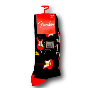3/$20 Fender Electric Guitars & Amplifiers Funny Novelty Crew Socks - NWT